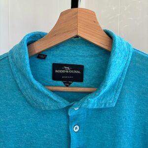 Rodd & Gunn Blue Linen Nylon Blend Sports Fit Summer Classic Polo Shirt Mens 2XL
